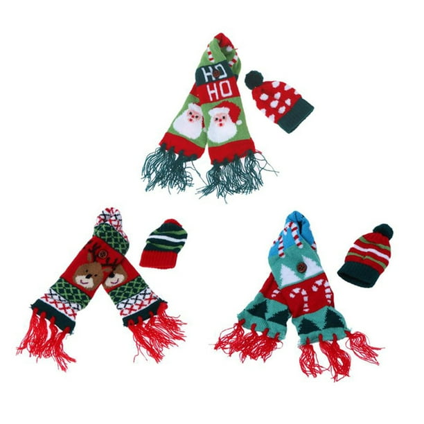 Christmas Decor Wine Bottle Cover Scarf Hat Xmas Dinner Table for Home OrnamenMA Christmas Decor Wine Bottle Cover Scarf Hat Xmas Dinner Table for Home OrnamenMA